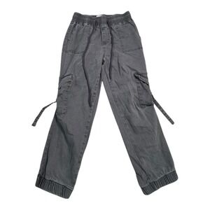 TELEPATIA Cargo Pants Gray Wash Drawstring Waist Jogger Style Women's Size S/27